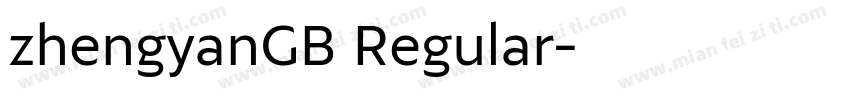 zhengyanGB Regular字体转换